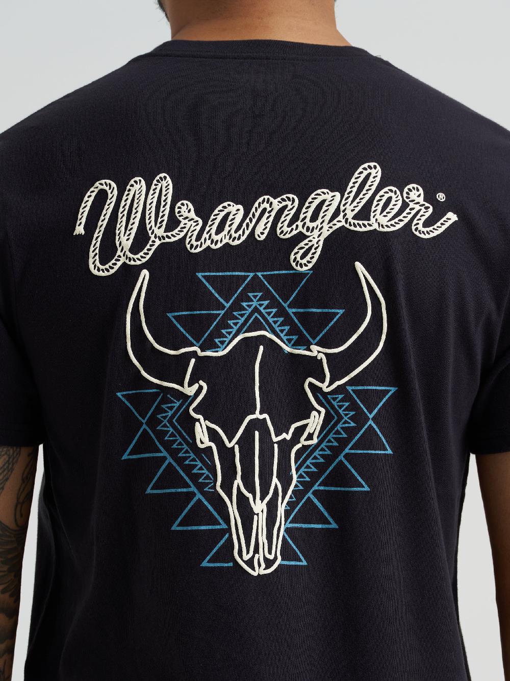 Wrangler Steer Black Men's Back Graphic T-Shirt 112368638