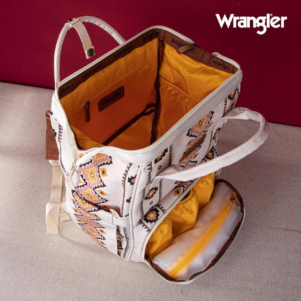 Wrangler Tan Callie Aztec Printed Backpack/Diaper Bag WG2204-9110