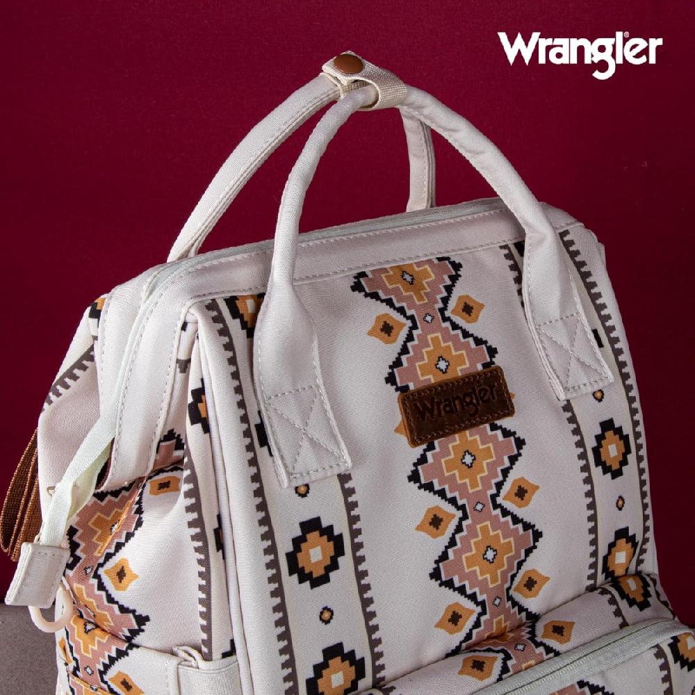 Wrangler Tan Callie Aztec Printed Backpack/Diaper Bag WG2204-9110