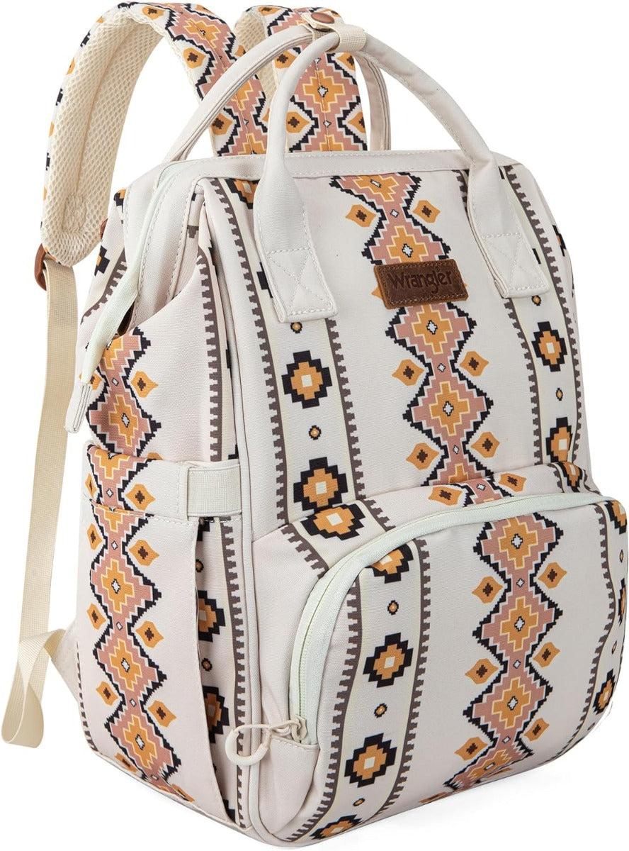 Wrangler Tan Callie Aztec Printed Backpack/Diaper Bag WG2204-9110