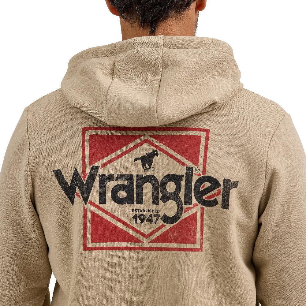 Wrangler Trench Coat Color Men's Regular Fit Graphic Hoodie 112365710