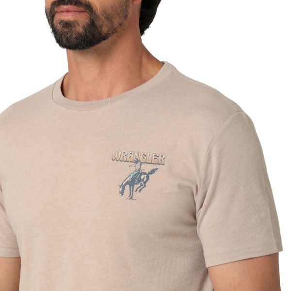 Wrangler Trench Coat Heather Back Graphic Men's T-Shirt 112336191