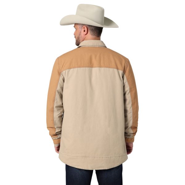 Wrangler Vintage Khaki Mixed Canvas Men's Chore Jacket 112335617