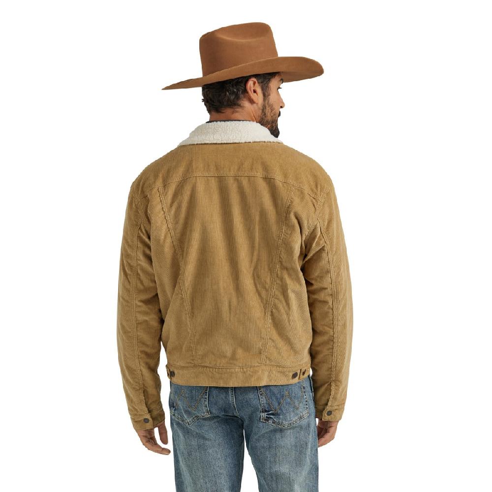 Wrangler Wheat Cowboy Cut Sherpa Lined Men's Spread Collar Lined Corduroy Jacket 112352872