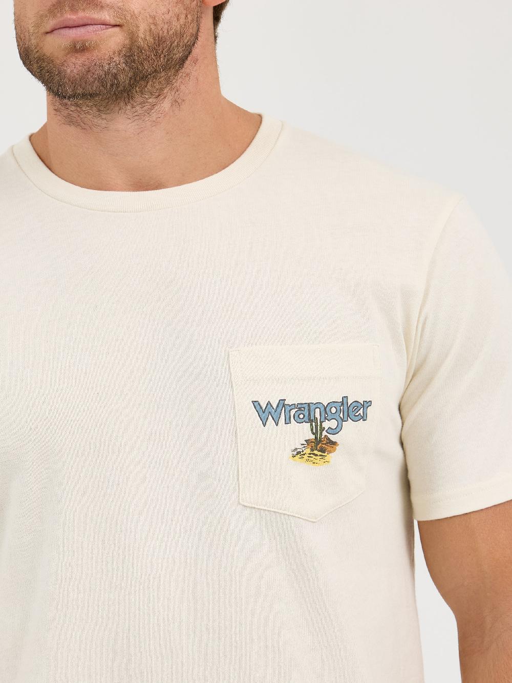 Wrangler Whisper White Back Men's Graphic Pocket T-Shirt 112358743