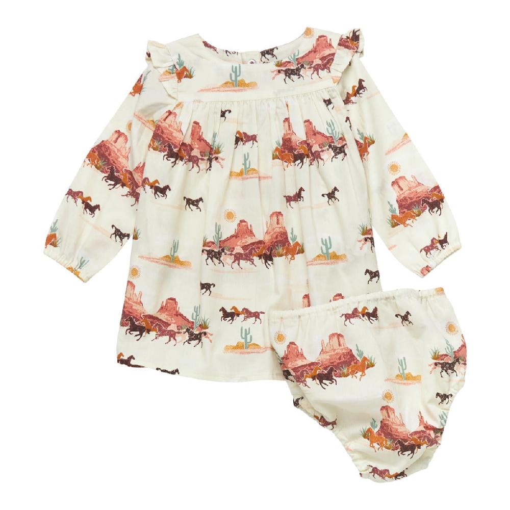 Wrangler White Multi (Mustang Print) Baby Girls Trapeze Dress 112353056