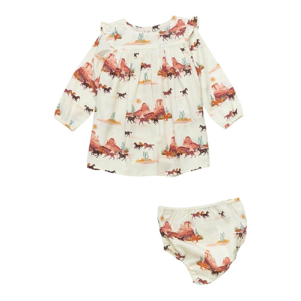 Wrangler White Multi (Mustang Print) Baby Girls Trapeze Dress 112353056