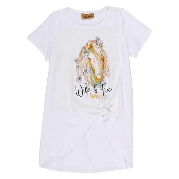 Wrangler White Retro Wild & Free Girl's T-Shirt 112329224