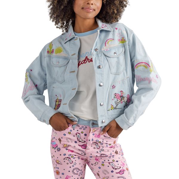 Wrangler X Barbie Ken Blue Women's Collectable Western Utility Jacket 112344829