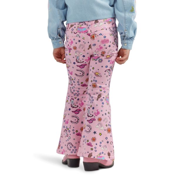 Wrangler X Barbie Pinnacle Pink Girl's Trumpet Flare Jeans 112344859
