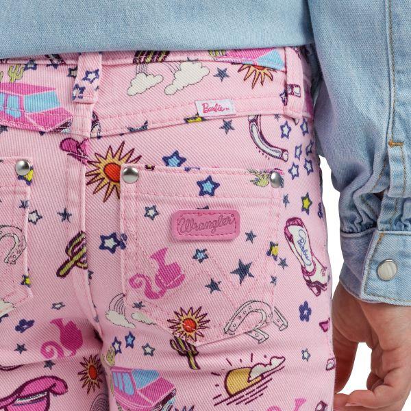 Wrangler X Barbie Pinnacle Pink Girl's Trumpet Flare Jeans 112344859
