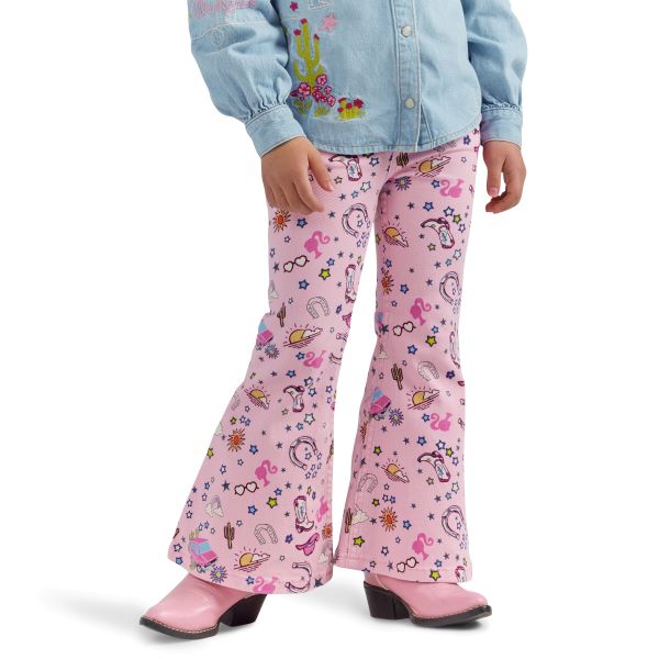 Wrangler X Barbie Pinnacle Pink Girl's Trumpet Flare Jeans 112344859