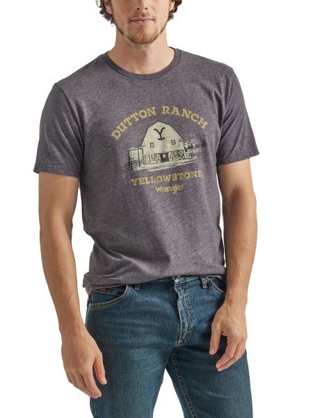 Wrangler X Yellowstone Charcoal Barn Graphic Tee 112342330