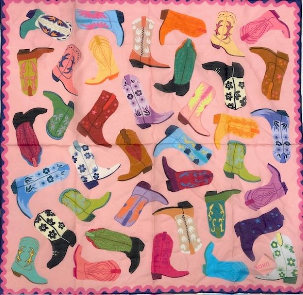 XOXO Art & Co. Boot Love Wearable Art Scarf 5-3