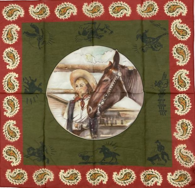 XOXO Art & Co. Ranch Girl Wearable Art Scarf 5-5