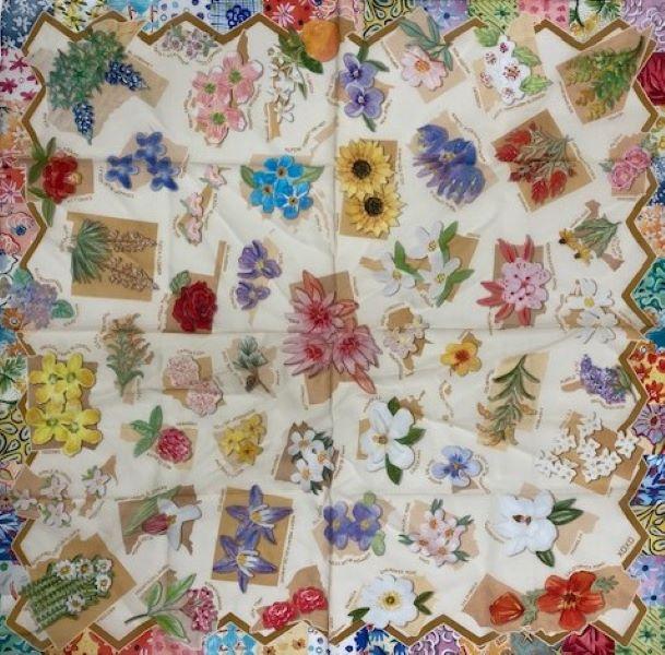 XOXO Art & Co. State Flower Wearable Art Scarf 5-12