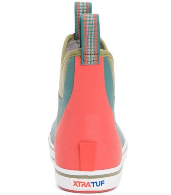 Xtratuf Chinois Greene With Cayenne And Crockery Colors 6 Inch Womens Buoy Ankle Deck Boot XWAB-304