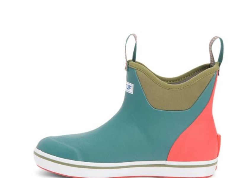 Xtratuf Chinois Greene With Cayenne And Crockery Colors 6 Inch Womens Buoy Ankle Deck Boot XWAB-304