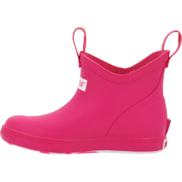 Xtratuf Neon Pink Big Kids Ankle Deck Boots XKAB-451