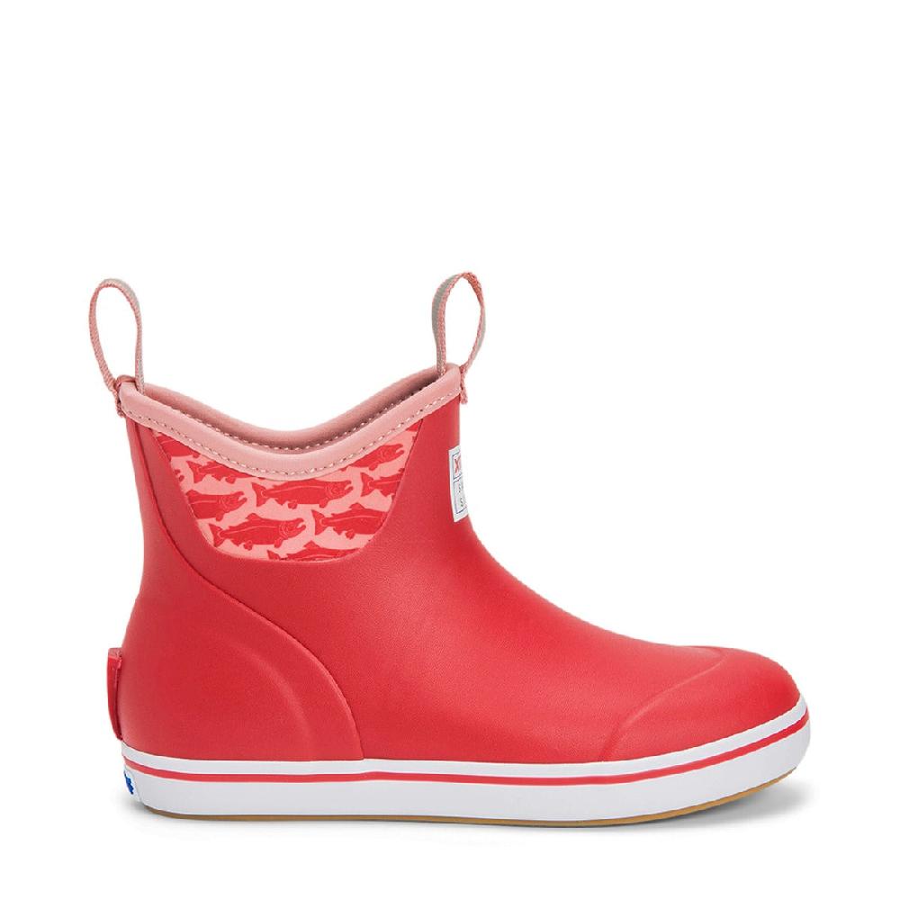Xtratuf Red Salmon Sisters 6 Inch Women's Ankle Deck Boots XWAB6KS