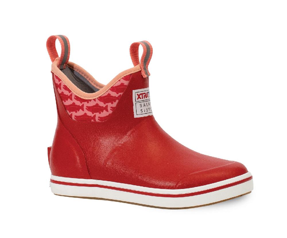 Xtratuf Red Salmon Sisters 6 inch Women's Ankle Deck Boots XWAB6KS