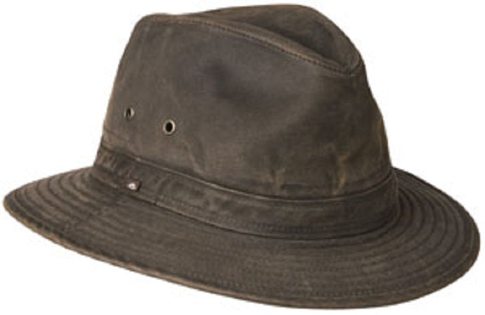 Y1085 Brown Cotton/Poly Blend Crushable Water Repellent Mens Hats