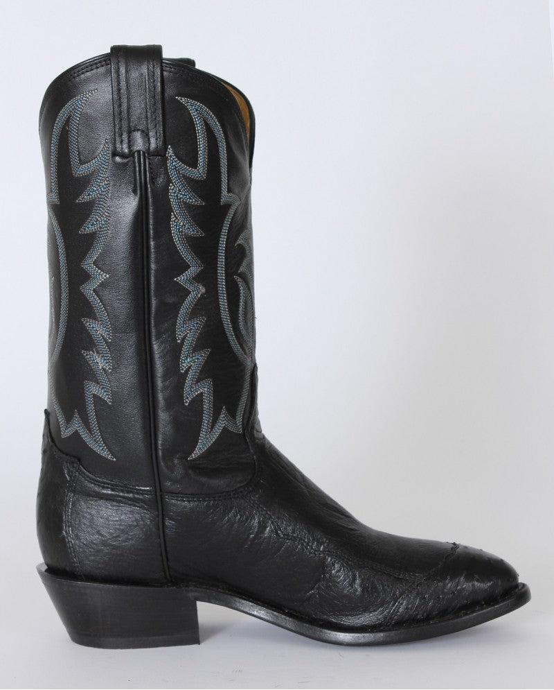 Y2060 Men's 4 Piece Black Ostrich Tony Lama Boots