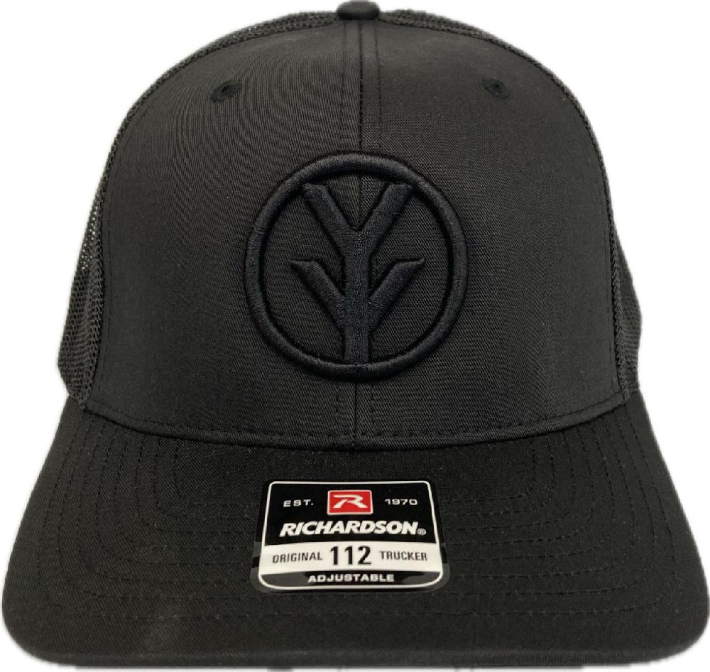 Yee Yee Black/Black Double Y Original Snapback Trucker Hat DOUBLE Y ORIG