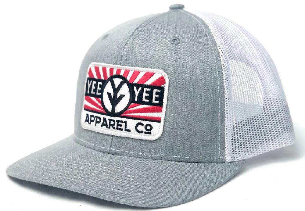 Yee Yee Grey/White Feed Store Snapback Trucker Hat FEED STORE HAT