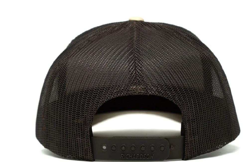 Yee Yee Tan/Dark Brown Frontier Snapback Adjustable Trucker Hat FRONTIER HAT