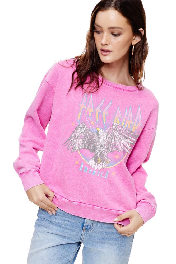 Zutter Berry Women's 'Free Bird America' Women's Longsleeve Sweatshirt K8229-5108-BERR