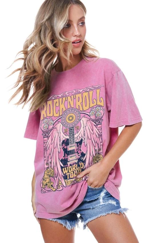 Zutter Rock N Roll World Tour Short Sleeve Curvy Ladies Shirt K7777X-2068